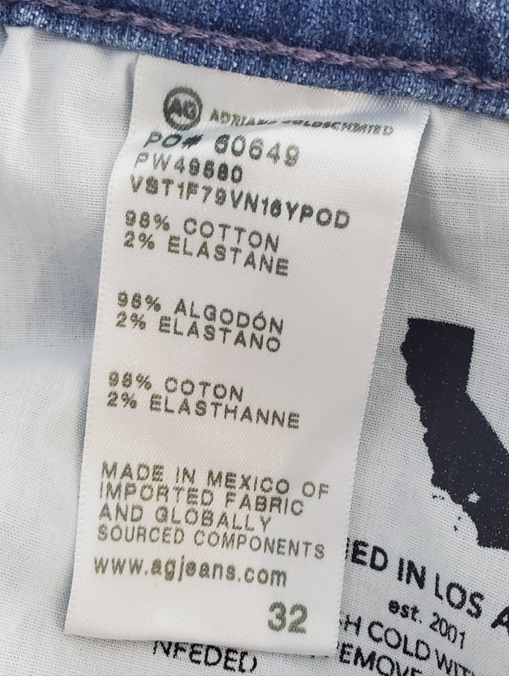 Ag Adriano Goldschmied Brinley Crop Mid Rise Straight Jean Womens Size 32 - Picture 15 of 16